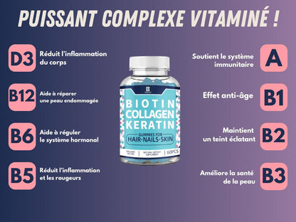 PUISSANT COMPLEXE VITAMINÉ À LA BIOTINE ET AU COLLAGÈNE