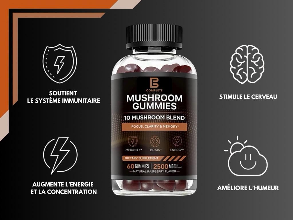 GUMMIES COMPLEXE 10 en 1 AUX SUPER CHAMPIGNONS